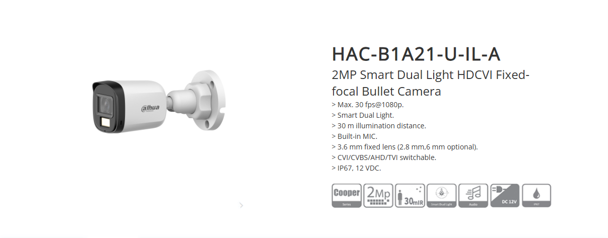 Security camera alerting intruder